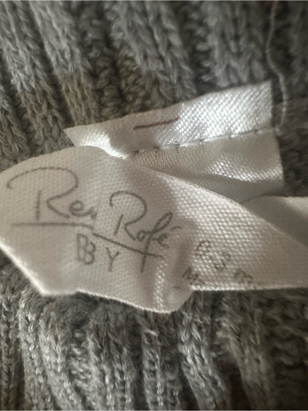 Rene Rofe Gray Ribbed Knit Baby Pants - Picture 3 of 3